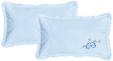 Kuber Industries Embroided Design 2 Piece Cotton Pillow Cover Set-17"x27" (Blue) Luxury Pillow Covers - CTKTC040264, 200 TC